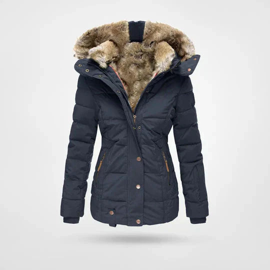 Street-Wave Womens Winter Jacket Water Resistant Windproof Warmth Fur Lined Hood