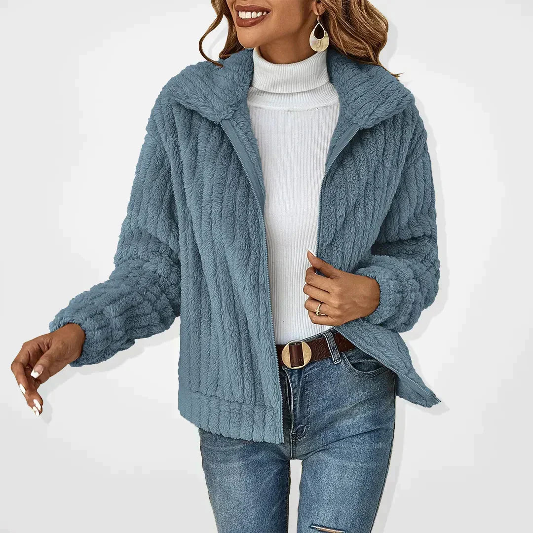 Women's Soft Knit Cardigan with Open Front and Long Sleeves