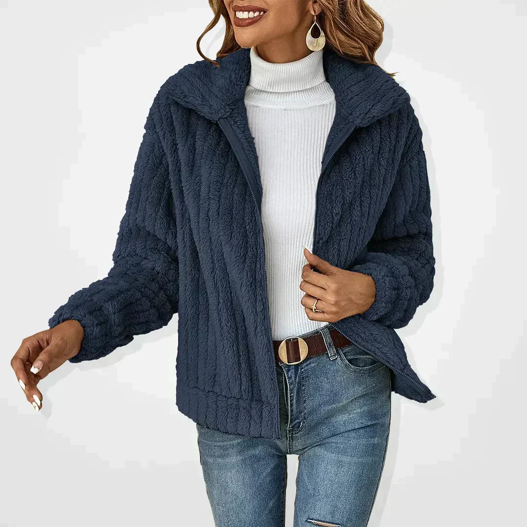 Women's Cozy Knit Cardigan with Soft Texture and Open Front