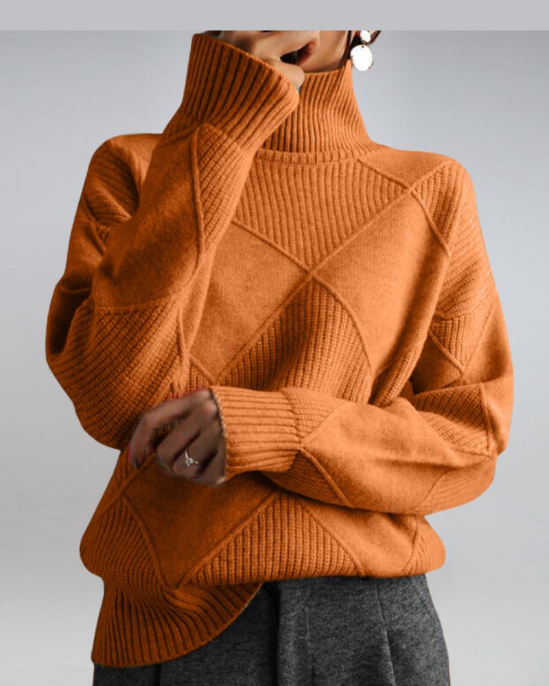 Street-Wave Womens Turtleneck Sweater Ultra Soft Knit For Everyday Elegance And All Day Comfort
