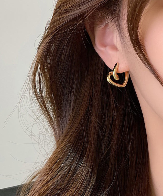 Boucles d'oreilles créoles Boho Love en alliage d'or - Street-Wave