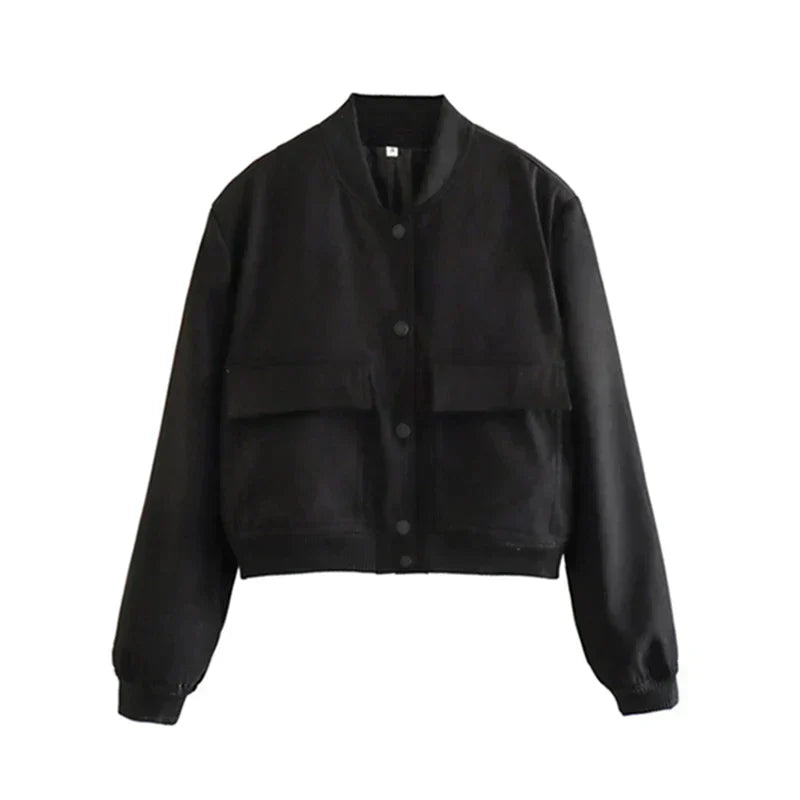 Avelena Womens Short Bomber Jacket Casual Chic Comfort For Everyday Style And Confidence