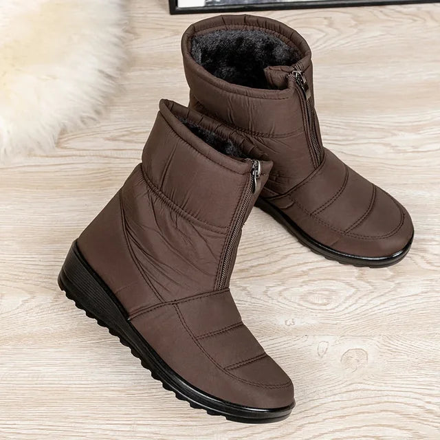 Street-Wave Waterproof Winter Boots For Women With Non Slip Traction And Warm Insulation