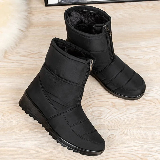 Street-Wave Waterproof Winter Boots For Women With Non Slip Traction And Warm Insulation
