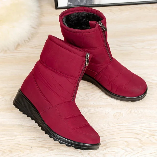 Street-Wave Waterproof Winter Boots For Women With Non Slip Traction And Warm Insulation
