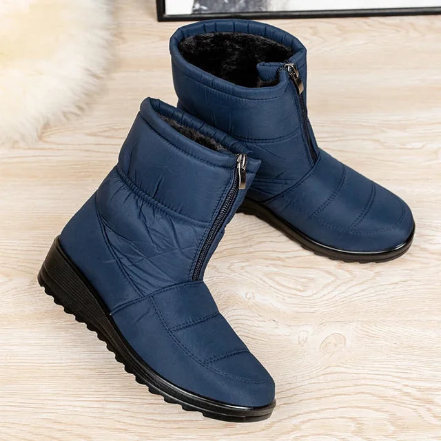 Street-Wave Waterproof Winter Boots For Women With Non Slip Traction And Warm Insulation