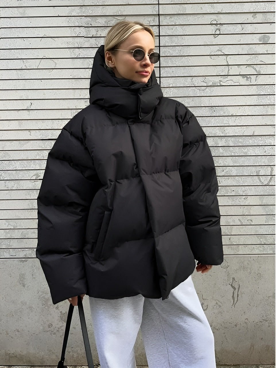 Street-Wave Womens Puffer Jacket Hooded Warm Thick Insulation Winter Coat For Cold Weather