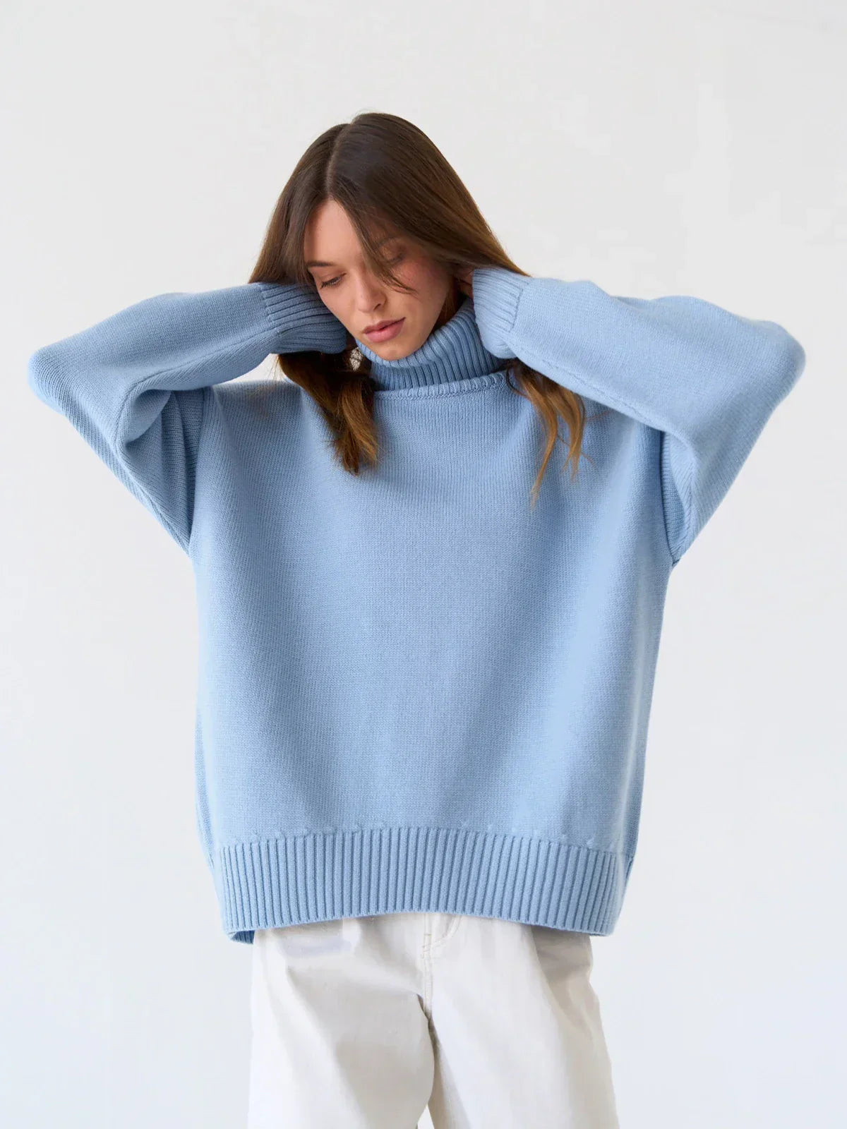 Street Wave Loose Fit Rollneck Sweater For Cozy Warmth And Soft Knit Comfort Women Everyday Casual Style