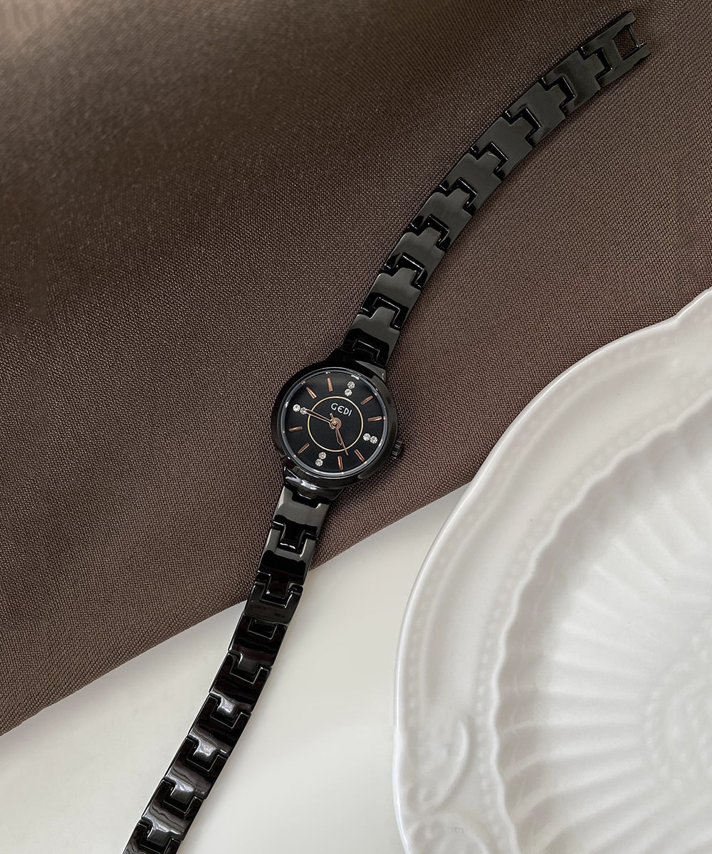 Montres boutique en alliage noir Hardlex avec mouvement à quartz - Street-Wave