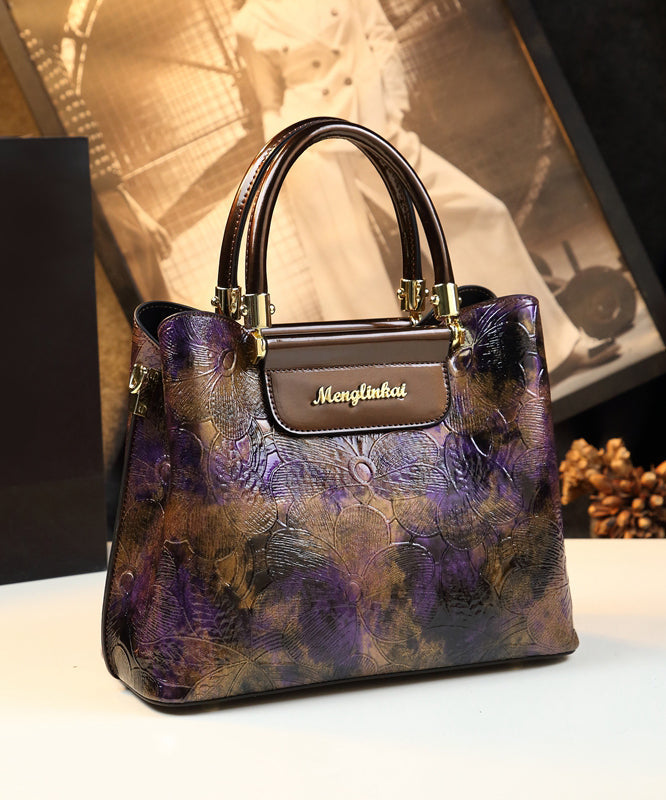 Sac fourre-tout en similicuir durable, dégradé violet, gaufré, boutique - Street-Wave