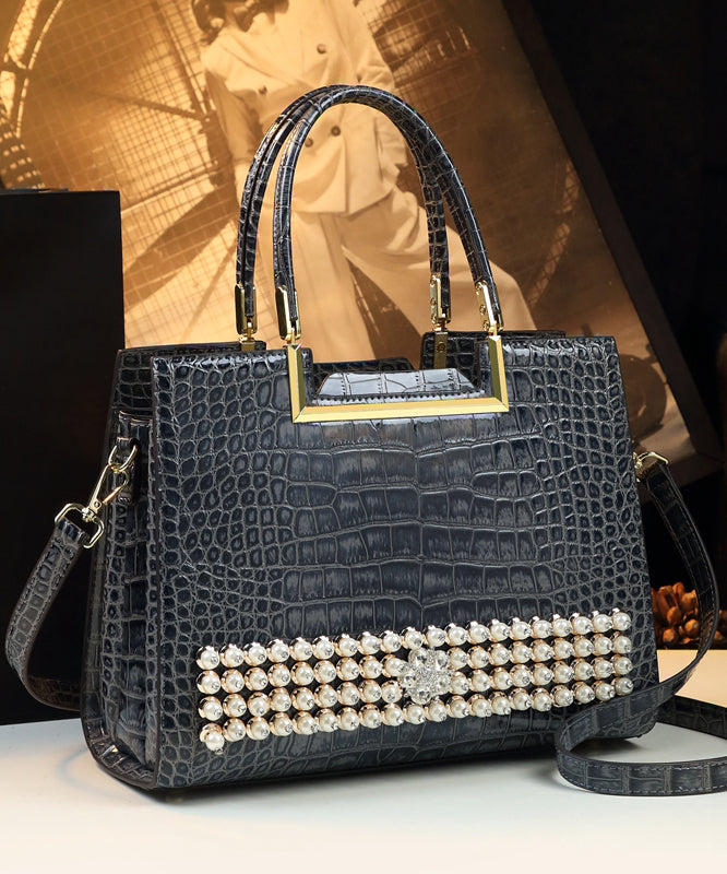 Sac fourre-tout grande capacité en similicuir gris Zircon Boutique - Street-Wave