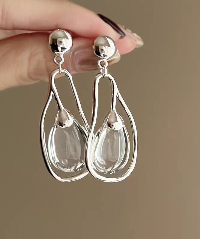Boucles d'oreilles goutte d'eau en cristal et alliage de soie Boutique - Street-Wave