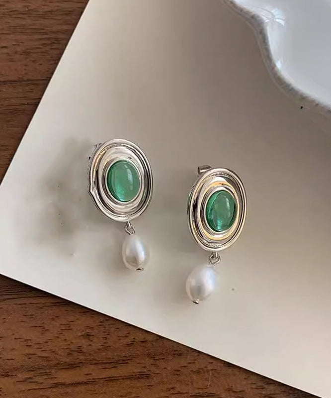 Boucles d'oreilles pendantes en alliage de soie et émail perlé - Street-Wave