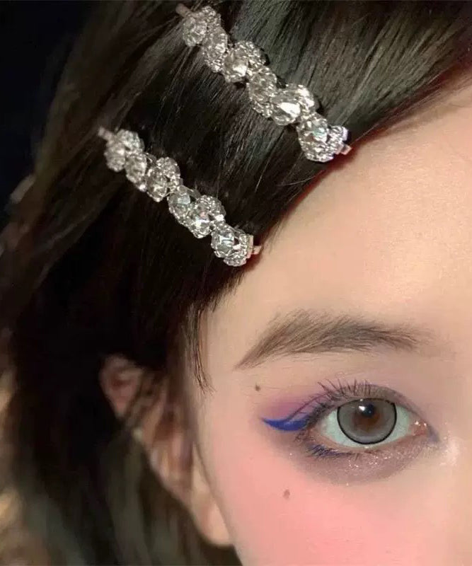 Paire d'épingles à cheveux en alliage de soie et zircon tournesol - Street-Wave