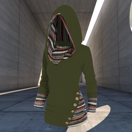 Street Wave Tribal Hoodie for Women Cozy Comfort Premium Fabric and Tribal Design