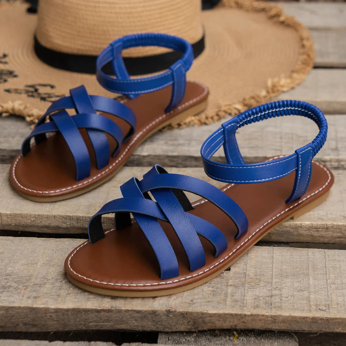 Street-Wave Breathable Cross Strap Sandals For Women All Day Comfort