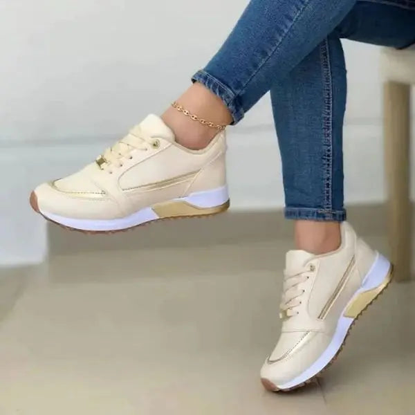 Breathable Lace Up Sneakers For Women By Street Wave All Day Comfort