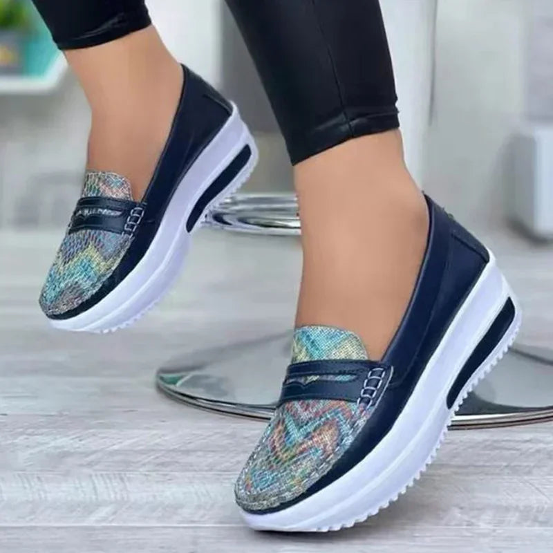 Street Wave Breathable Slip On Shoes For Women All Day Comfort