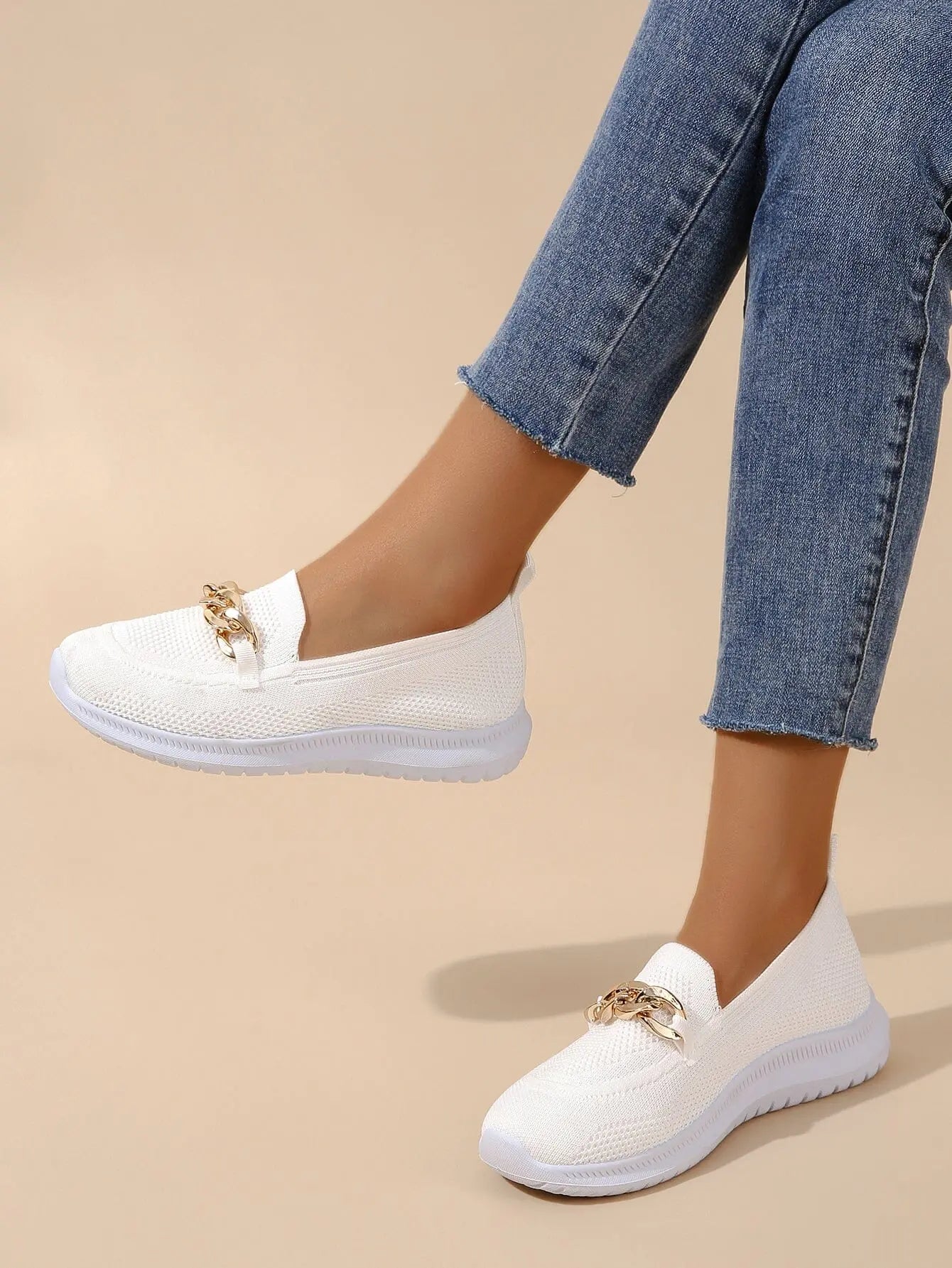 Street Wave Breathable Slip On Loafers For Women Comfort