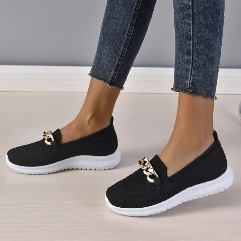 Street Wave Breathable Slip On Loafers For Women Comfort