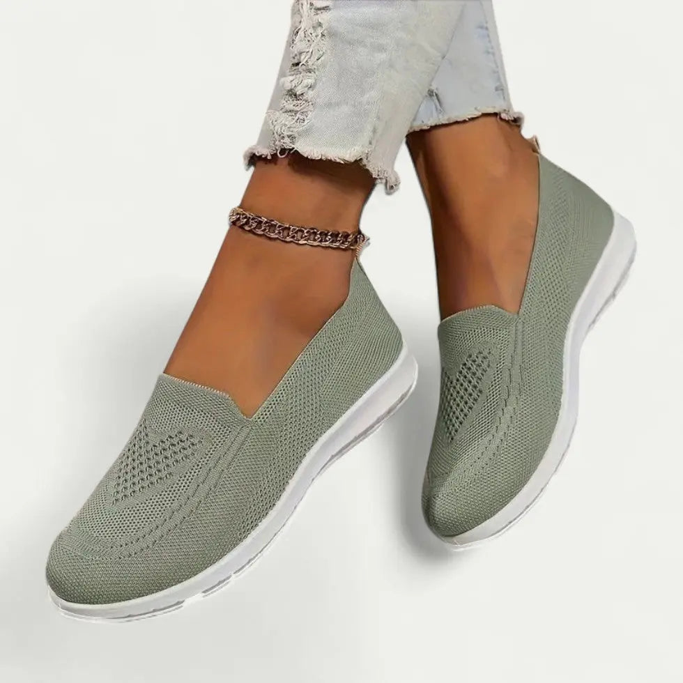 Street Wave Breathable Slip On Walking Shoes For Women