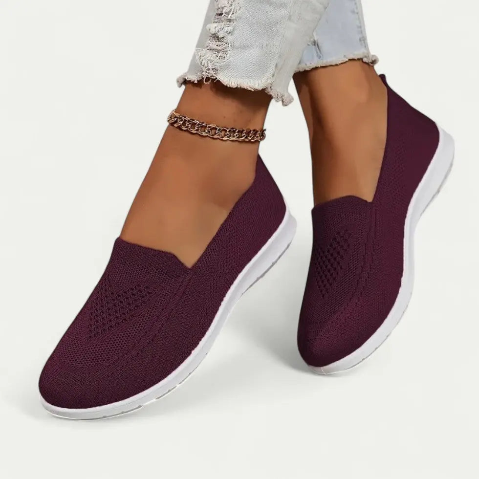 Street Wave Breathable Slip On Walking Shoes For Women