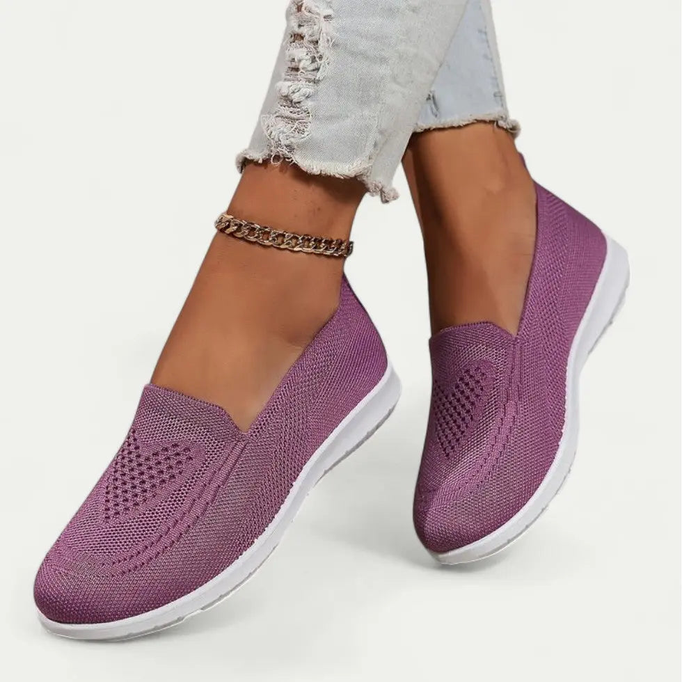 Street Wave Breathable Slip On Walking Shoes For Women