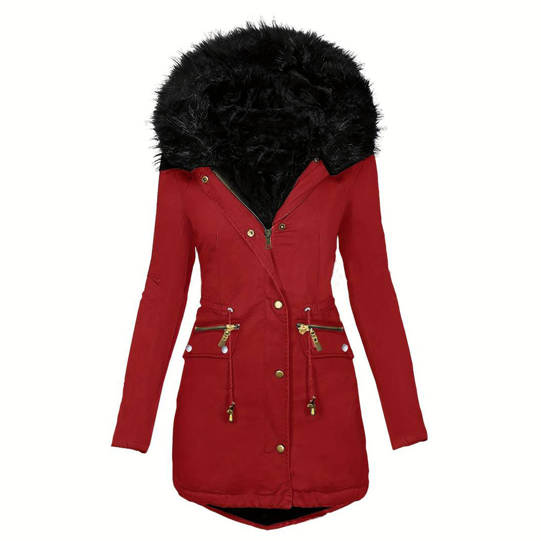Streetwave Women Parka Jacket Warm Insulated With Fur Trim Hood Versatile Cozy Outerwear