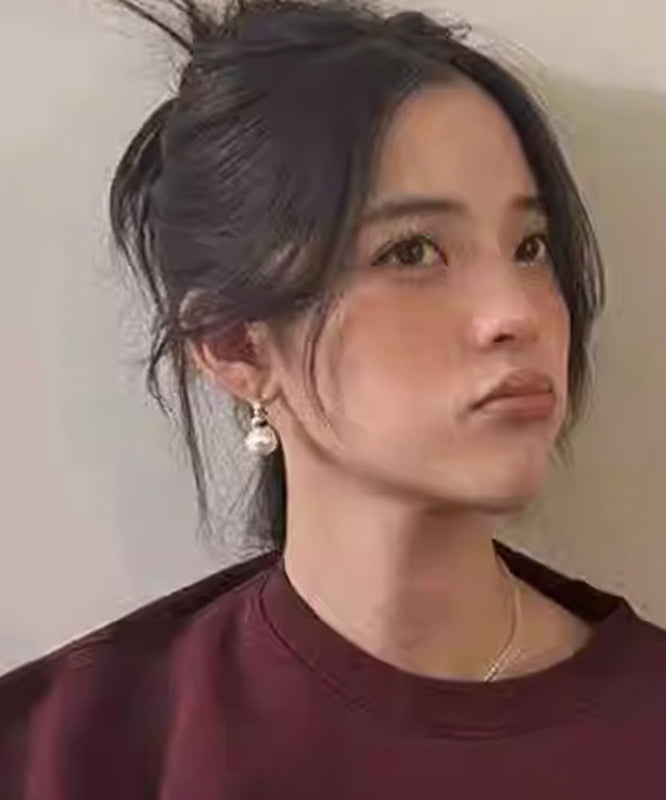 Boucles d'oreilles à tige en alliage de cuivre et soie avec perles - Street-Wave