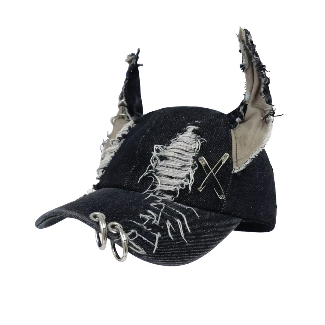 Black Ear Denim Hat - Street-Wave