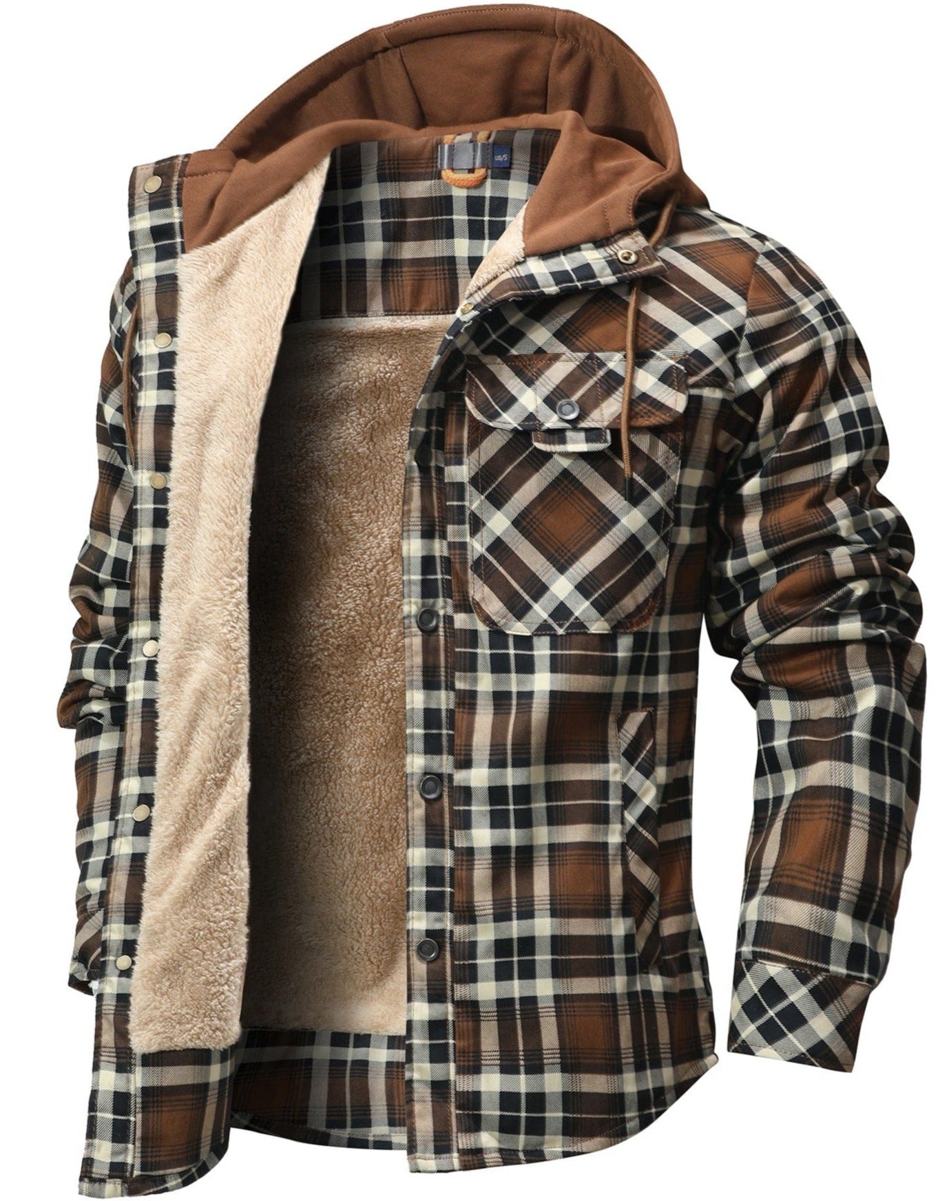 Streetwave Robust Woodland Hooded Jacket For Outdoor Adventurers Durable Weatherproof Plaid