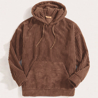 Street-Wave Hoodie in Ribbed Corduroy Premium Soft Lightweight Urban Streetwear for City Adventurers