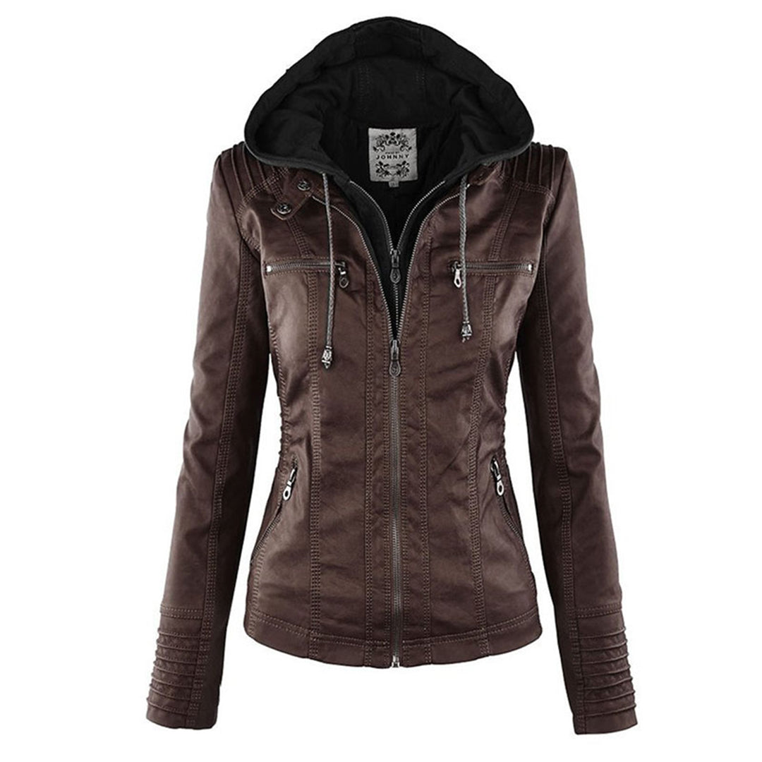 Street-Wave Kamila Women's Vegan Leather Jacket With Warmth Urban Style And Versatile Comfort