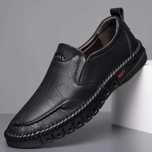 Streetwave UrbanStride Men's Leather Loafers Breathable All Day Comfort For Professionals