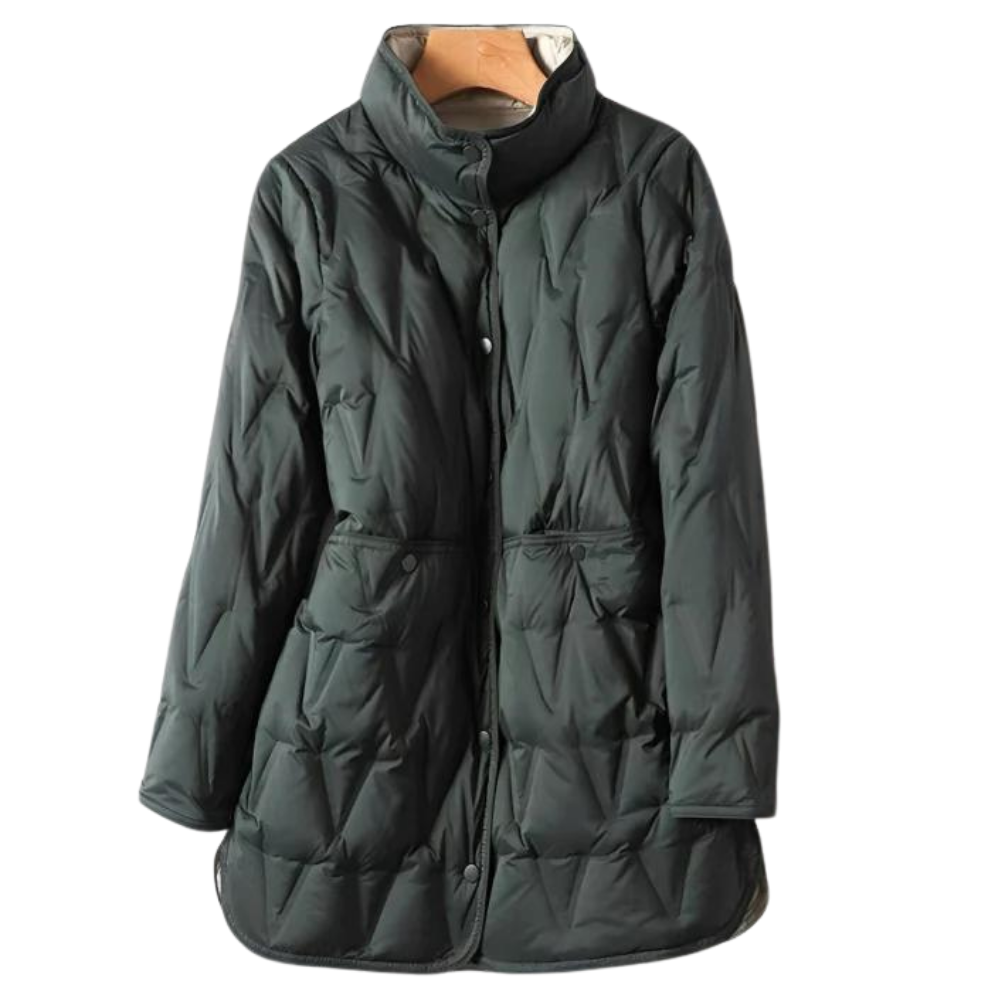 Aliisa Puffer Jacket For Women Chic Quilted Coat With Warm Silk Lining Street Wave