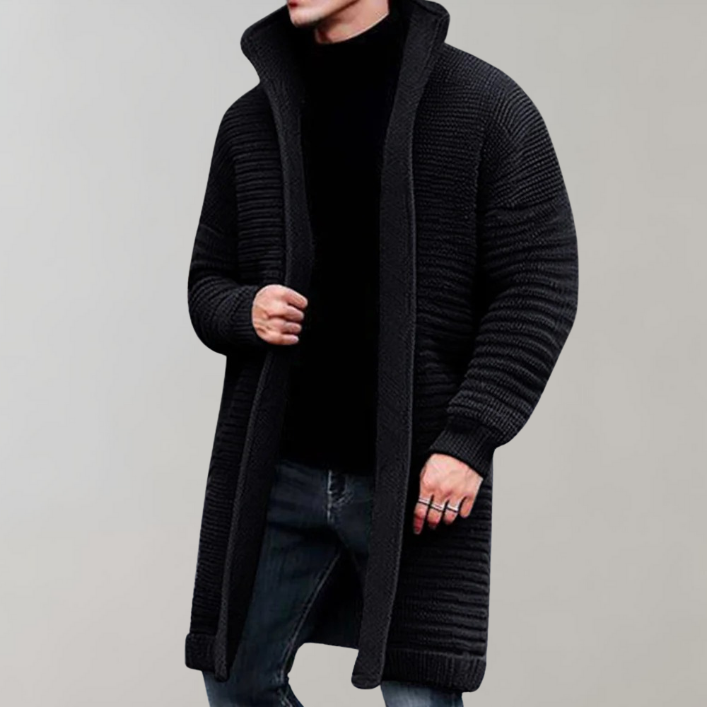 Streetwave Cozy Knit Cardigan For Men Soft Fabric Timeless Design Everyday Comfort