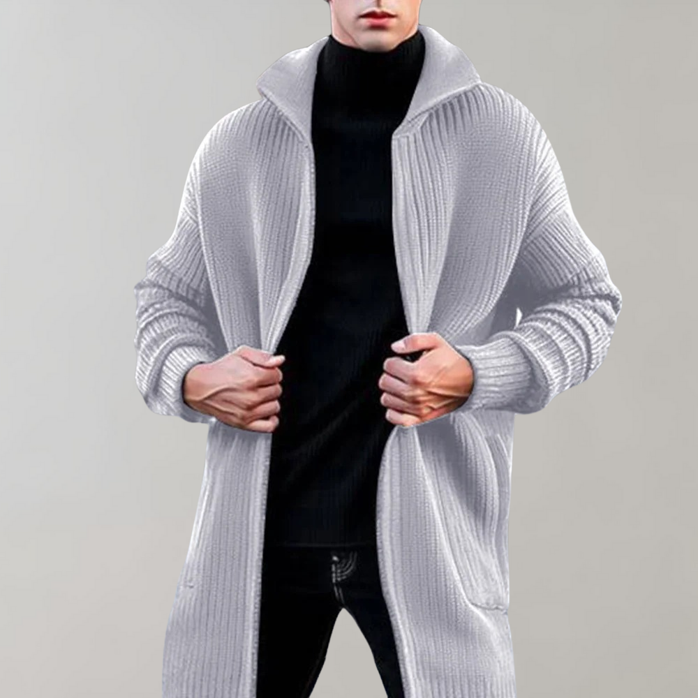 Streetwave Cozy Knit Cardigan For Men Soft Fabric Timeless Design Everyday Comfort