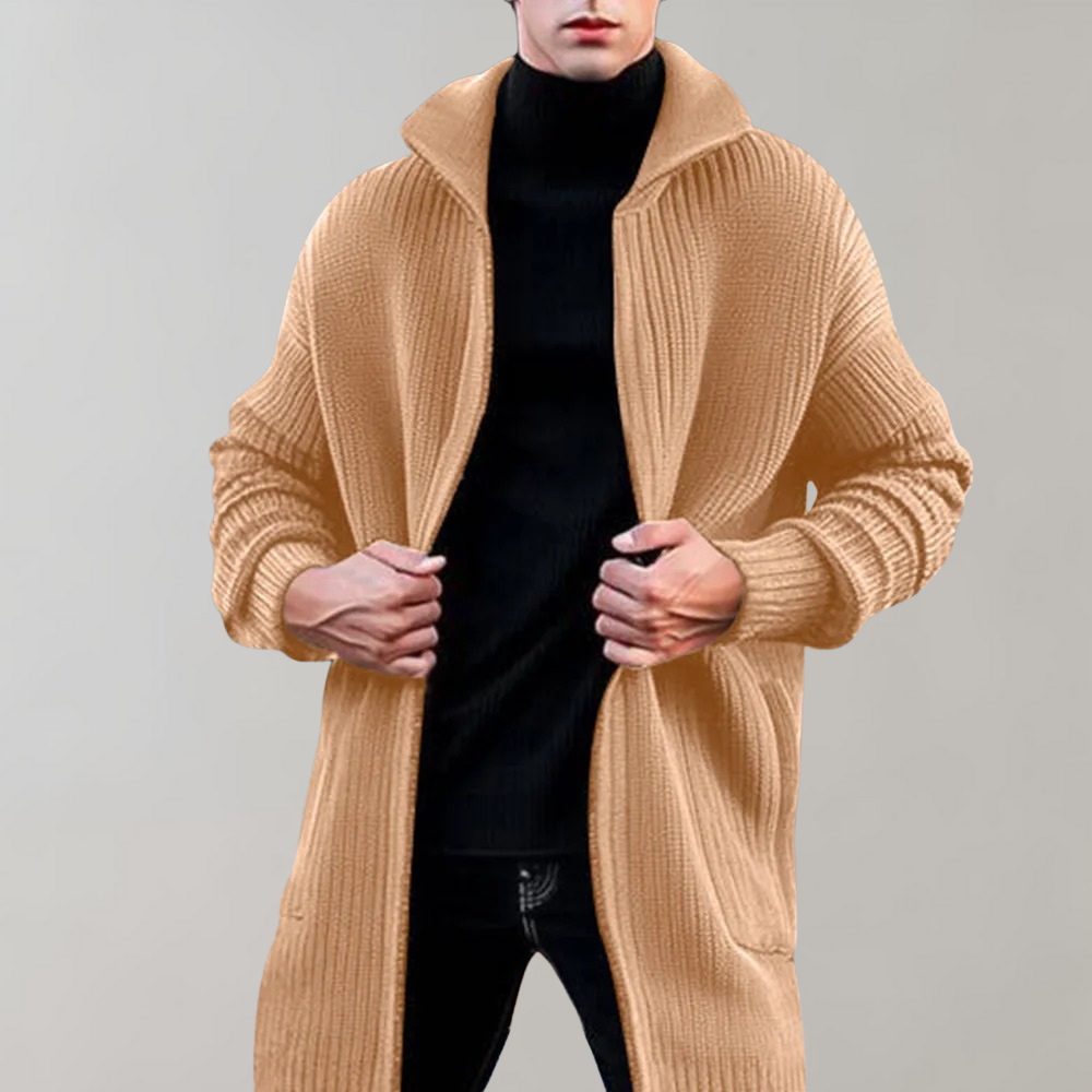 Streetwave Cozy Knit Cardigan For Men Soft Fabric Timeless Design Everyday Comfort