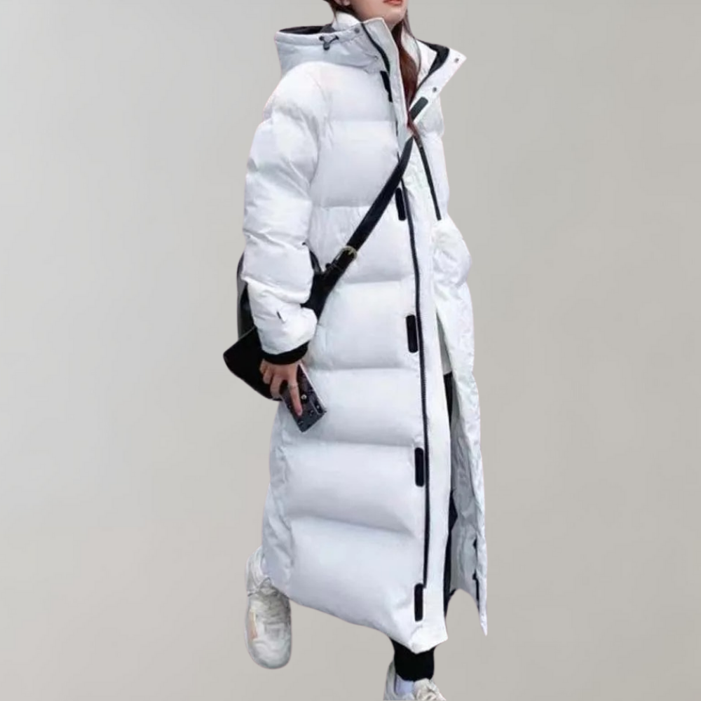 Streetwave Jaana Long Puffer Coat For Women Warmth Hooded