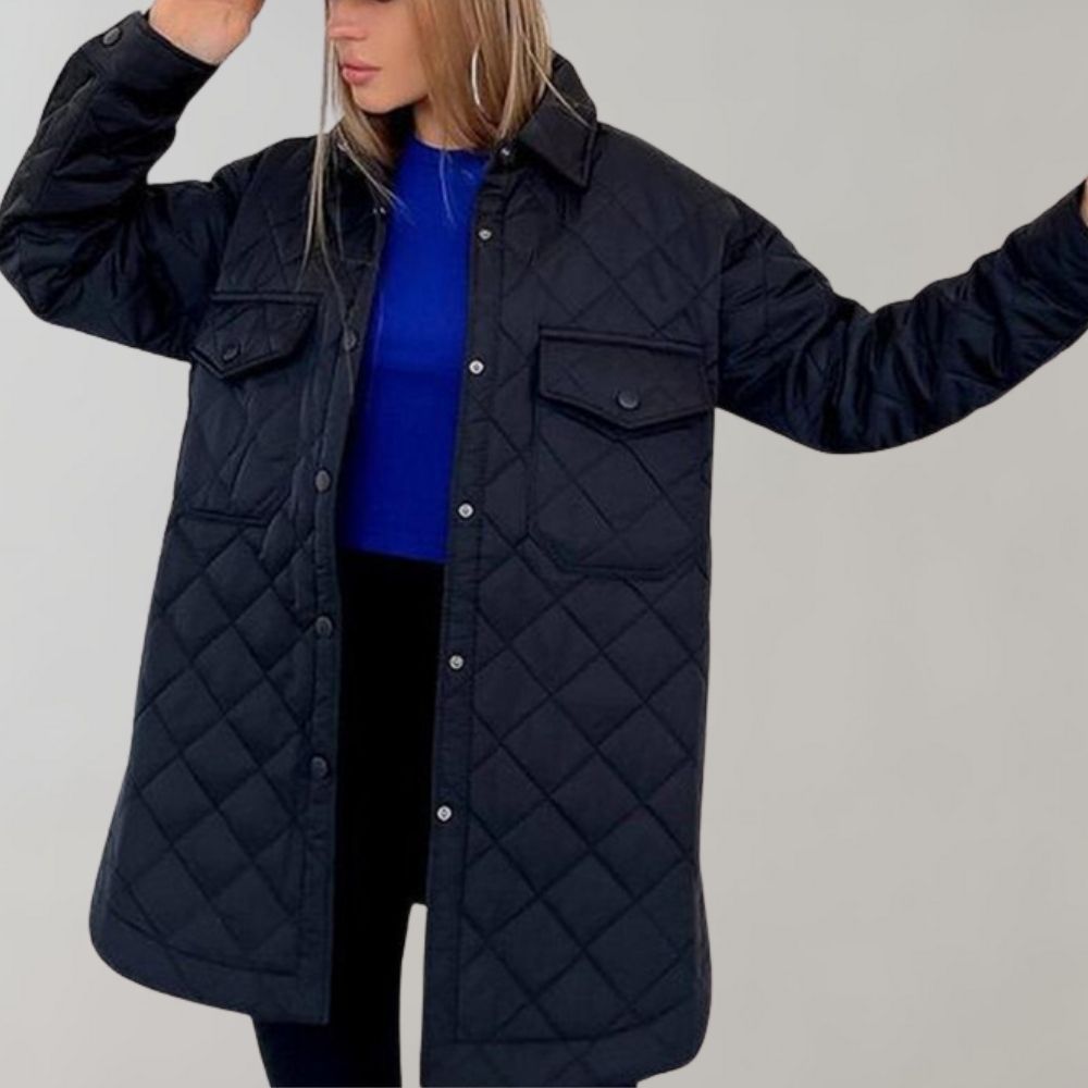 Street-Wave Quilted Long Coat For Women Cozy Yet Stylish Autumn Winter Outerwear