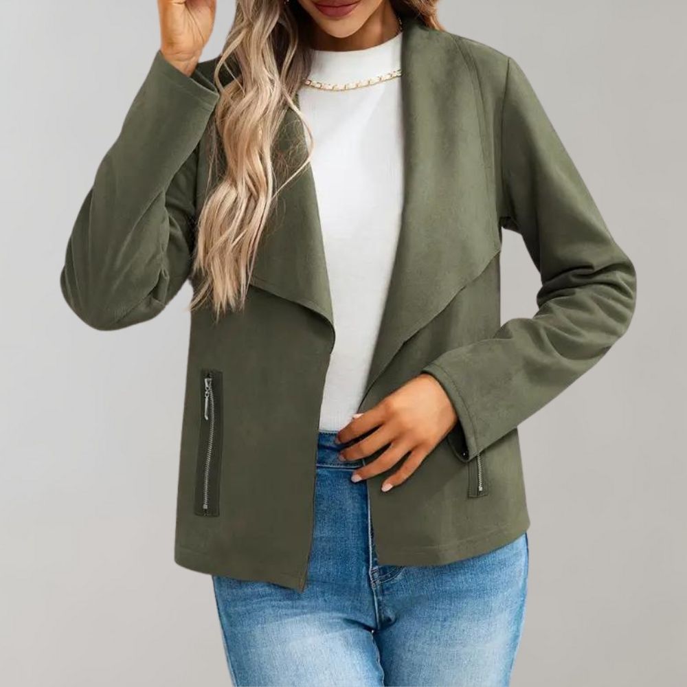 Street-Wave Suede Jacket For Women Cozy Versatile Fall Outerwear For Chic Style Everyday