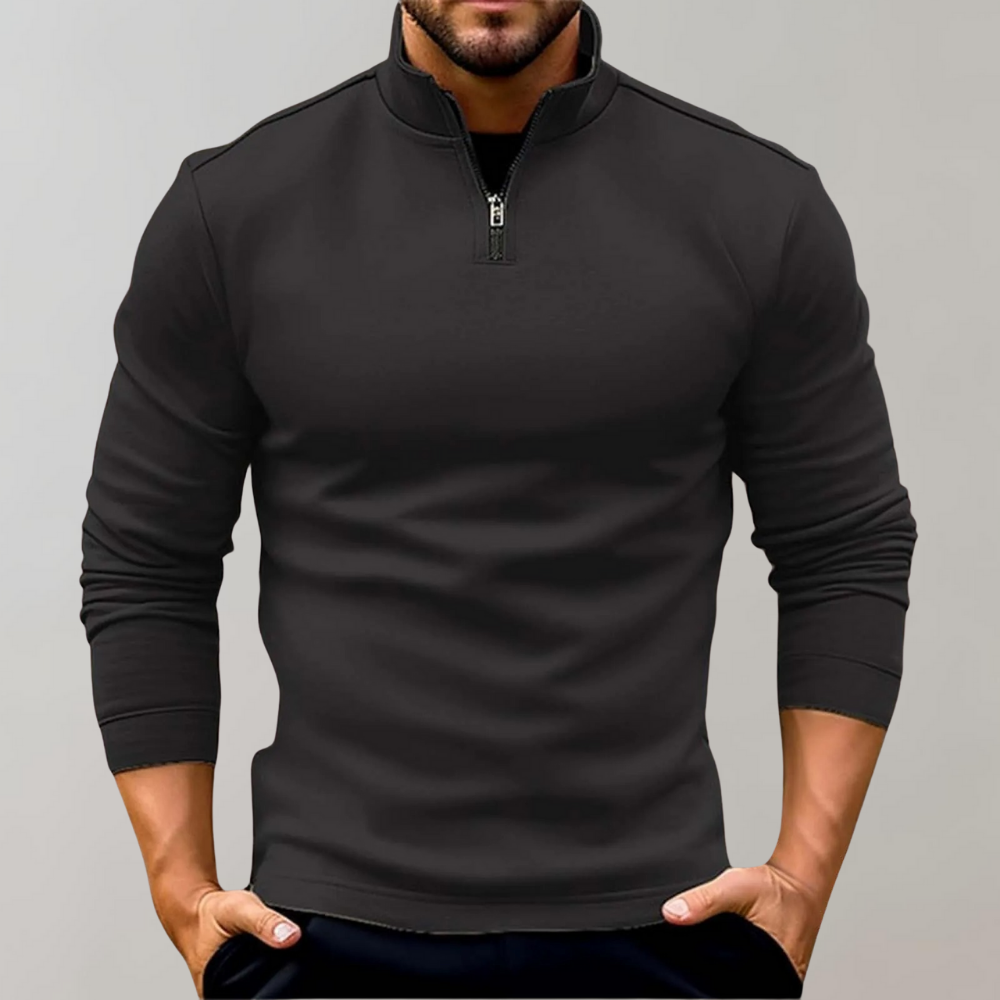 Street-Wave Men's Zip-Up Pullover Soft All-Season Warmth For Casual Everyday Wear
