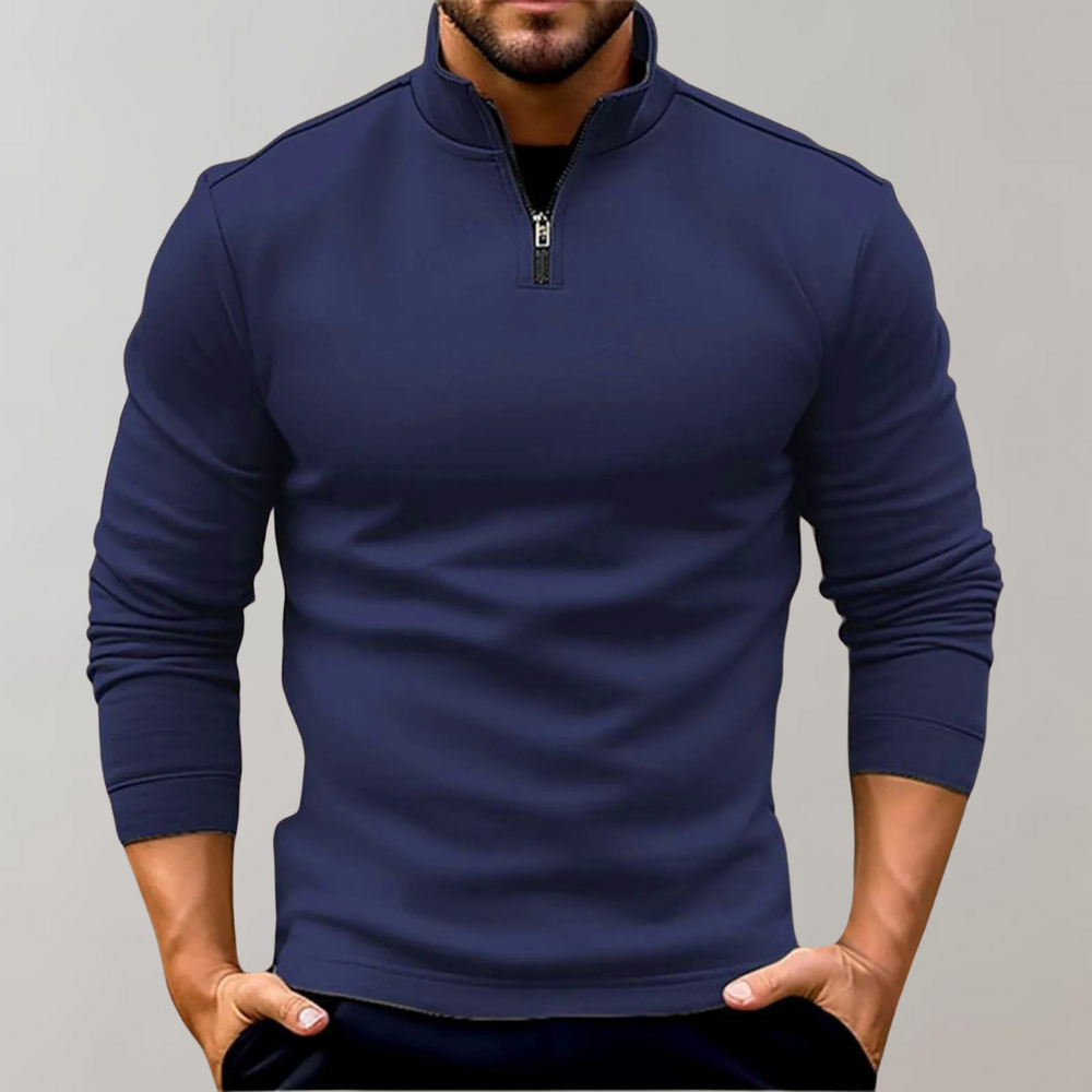 Street-Wave Men's Zip-Up Pullover Soft All-Season Warmth For Casual Everyday Wear