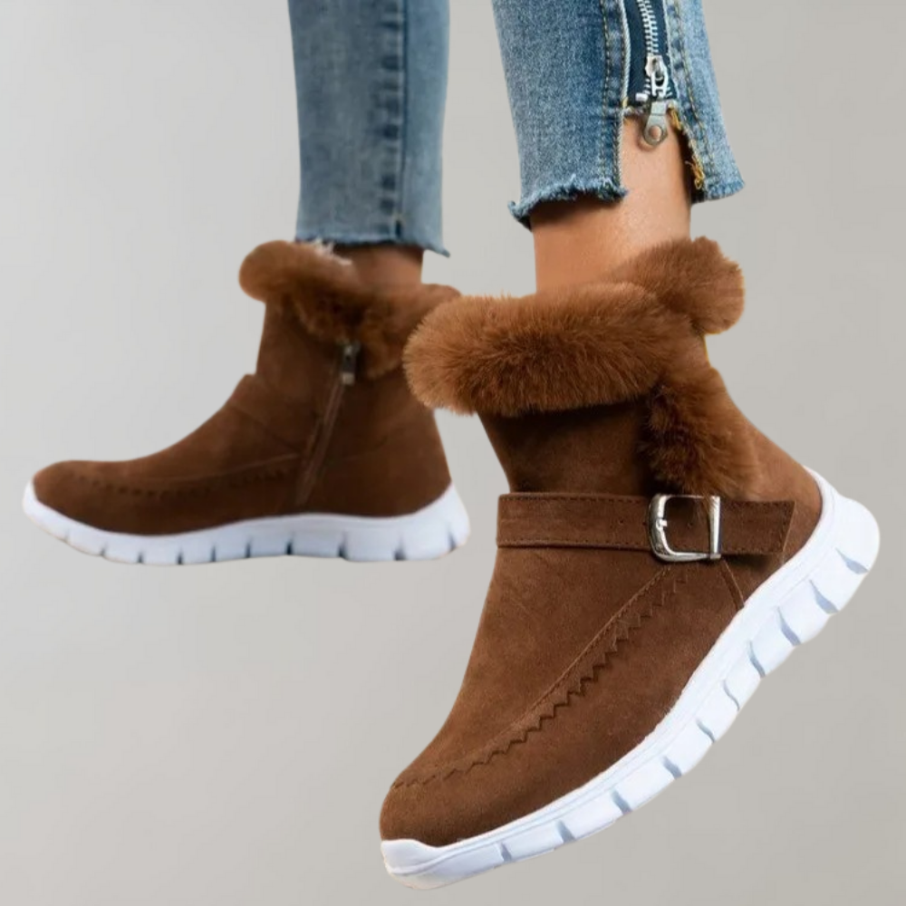 Street-Wave Women's Fur Lined Winter Boots For Cold Days Luxurious Comfort And Warmth