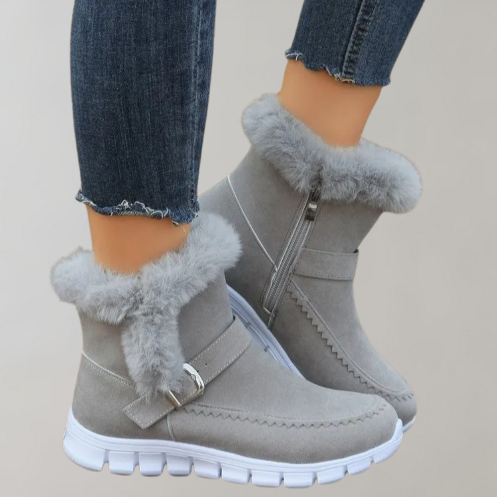 Street-Wave Women's Fur Lined Winter Boots For Cold Days Luxurious Comfort And Warmth
