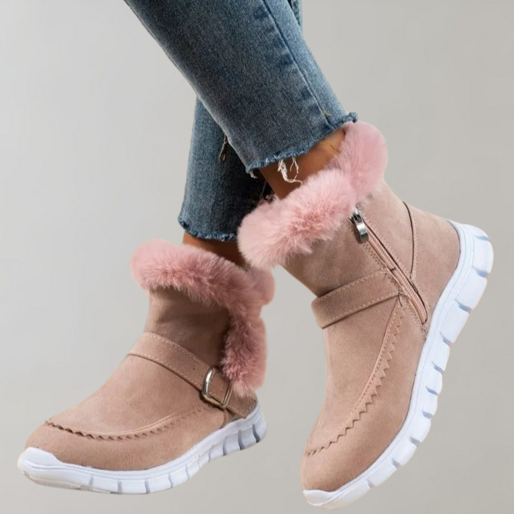 Street-Wave Women's Fur Lined Winter Boots For Cold Days Luxurious Comfort And Warmth