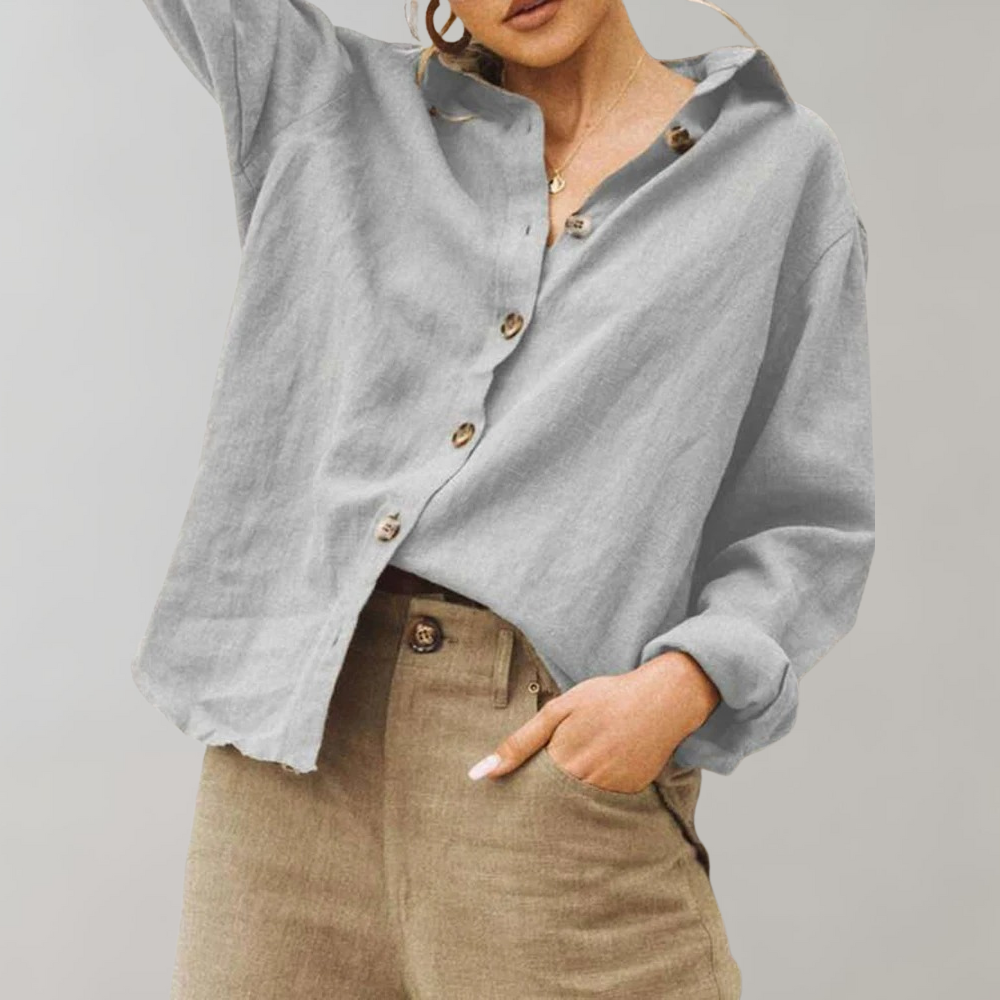 Nordic Flair Women Shirt Relaxed Fit Lightweight Longsleeve