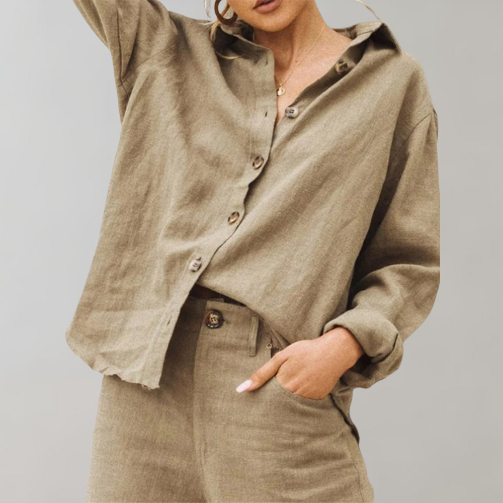 Nordic Flair Women Shirt Relaxed Fit Lightweight Longsleeve