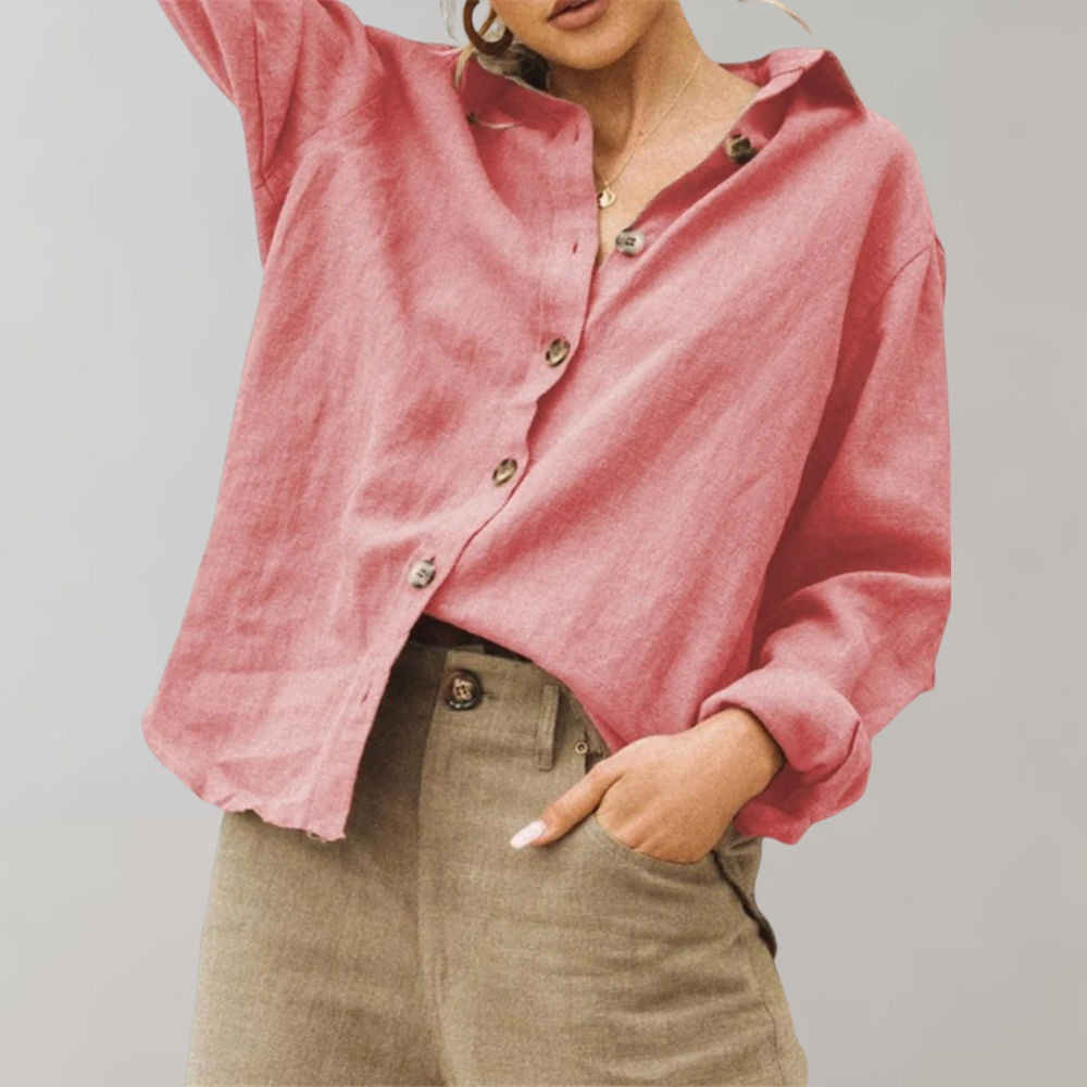 Nordic Flair Women Shirt Relaxed Fit Lightweight Longsleeve