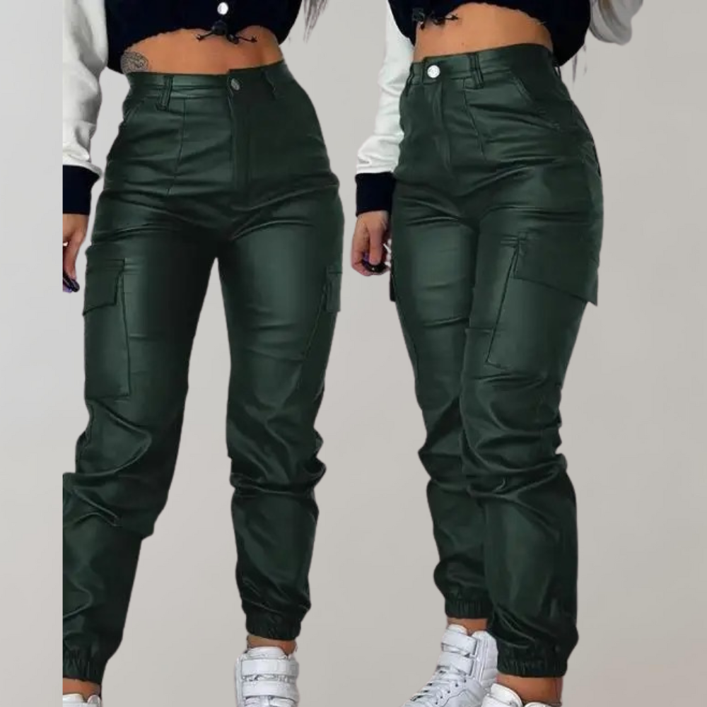 Street-wave Women's Cargo Pants High Waist Pockets Trendy Streetwear Everyday Comfort